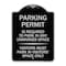 Signmission Parking Permit Is Required to Park in ANY Unmarked Space Visitors Must Park in Visito, BS-1824-23400 A-DES-BS-1824-23400 - alternate 1